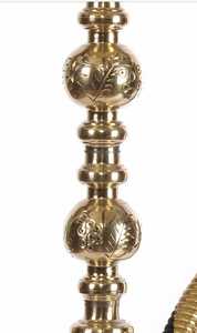 Ensemble de narguilé de luxe Farida de 70 cm, or oxydé moyen, avec tuyau droit, en bois, verre et laiton, style égyptien, en gros - Product Image 3