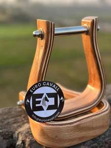 Estribos de Madera de Alta Calidad Estilo Occidental 2026, Base de Goma, Diseño Personalizado OEM, Estribos para Caballo Euro Cavall - Product Image 3