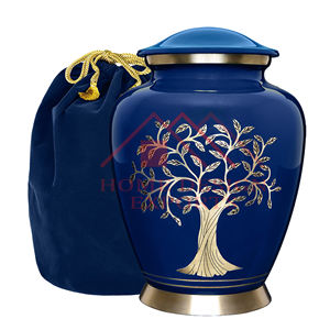 โถบูโลหะทำด้วยมือสำหรับผู้ใหญ่โถขี้เถ้าทำจากโลหะสีเขียว - Product Image 2