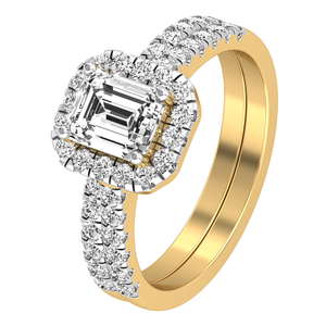 Anillo de boda de oro sólido de 14 quilates para mujer con 0,98 Cts VS Clarity EF Color Lab Grown Diamond IGI Certified Engagement Jewelry - Product Image 1