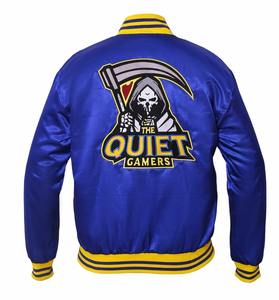 Chaqueta Bomber de Satén al por Mayor, Acabado Liso, Impresión Personalizada y Bordado Disponible - Product Image 6