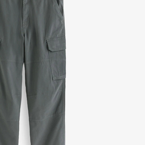 Pantalones Cargo de Alta Calidad para Hombre, Color Gris, Algodón y Poliéster, Ligeros, Multibolsillos, Corte Ajustado, Casuales, Ecológicos, Antiarrugas - Product Image 3