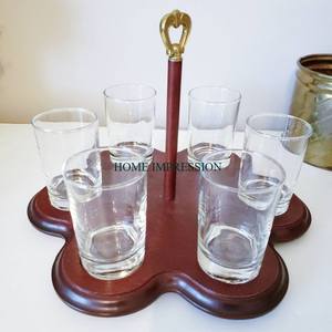 Wood <b>Glass</b> Rack Factory Direct Holiday Slotted Wooden <b>Shot</b> <b>Glasses</b> Storage Rack Best Quality Wood <b>Glass</b> Holder Black Color - Product Image 5