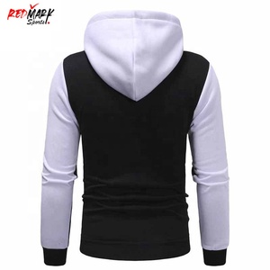 Sudaderas con cremallera ajustadas de alta calidad para hombre, la mejor calidad, nuevo diseño, ropa de calle, Color blanco y negro con estampado en relieve - Product Image 2