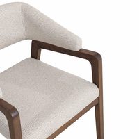 Chaise de salle à manger traditionnelle en teck massif, revêtement en tissu jute, accoudoirs durables, couleurs personnalisables, meubles pour la maison