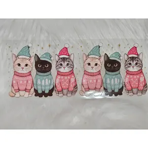 Adesivi Decorativi Natalizi con Gatti A25pen - Product Image 1