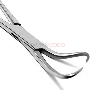 Pinces à serviettes chirurgicales, pinces de Backhaus, pinces courbées de blocage, pinces hémostatiques manuelles, instruments de chirurgie générale, certifiés CE, fabrication allemande - Product Image 5