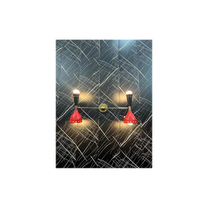 Pair 1950 Mid-Century Italian Diabolo Wall Sconce Light Fixture Brushed Copper Flameless <b>Lantern</b> Home Decoration <b>Christmas</b> - Product Image 5