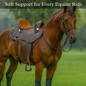 อานม้าหนังแท้คุณภาพสูงแบบผสมพันธุ์ออสเตรเลีย สีน้ำตาล - Product Image 2