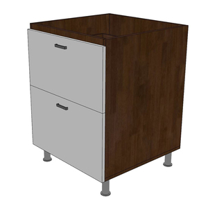 Module de meuble de cuisine MTBD013 de 60 cm avec 2 tiroirs, style Shaker, à assembler soi-même, pour évier, en panneaux de particules, type îlot - Product Image 5