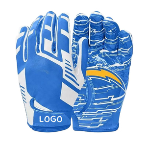 Gants de football américain à doigt complet avec contrôle de la poignée antidérapant professionnel personnaliser les gants de récepteur de football pour jeunes - Product Image 1