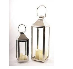 Lanterne extérieure décorative moderne blanche à la mode de vente directe d'usine en métal - Product Image 2