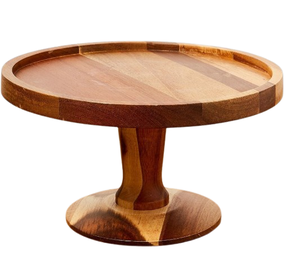 Soporte de pastel de madera de acacia altamente duradero y juego de plato de servicio multiusos para exhibición de postres y pasteles soporte de exhibición de mesa - Product Image 6