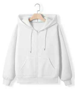 Venta al por mayor ODM/OEM hombres y mujeres Puls tamaño sudaderas con cremallera completa Logotipo de impresión personalizada 100% algodón invierno con capucha - Product Image 1