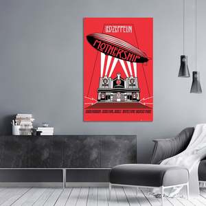 Modern Style LED Zeppelin Mothership <b>Poster</b> Black Frame Paper Material for Wall Usage - Product Image 2