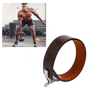 Vente en gros Nouvel arrivage unisexe en cuir de vachette ceinture d'entraînement fitness logo personnalisable levier d'haltérophilie à bas prix - Product Image 6