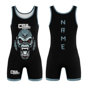 เสื้อกล้ามนักมวยปล้ำพิมพ์ลายแบบถ่ายเทความร้อนบอดี้สูทต่อสู้สำหรับผู้ชายและเด็กผู้หญิง2026ออกแบบโลโก้ได้ตามต้องการ - Product Image 1
