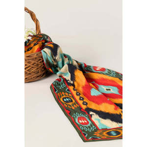 Écharpe Khadi sur mesure SCF-43008, longue écharpe en polyester et soie twill, motif à pois, impression numérique pour le printemps, l'été et l'automne - Product Image 2