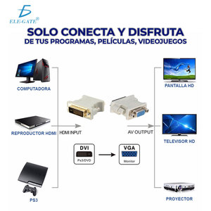 Nuovo Convertitore Video DVI-I 24+5 Dual VGA, Adattatore Plug-in in Materiale PC per Computer o Laptop - Product Image 2