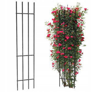 Ensemble de 3 pergolas de jardin en métal avec treillis de support pour plantes à fleurs et roses - Product Image 3