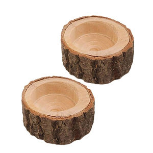 Mini portavelas de madera resistente marrón antiguo de tamaño pequeño, soporte de vela de Pilar, regalo elegante, artículo de iluminación de boda para el hogar - Product Image 6