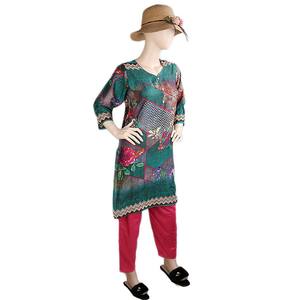 Traje de dos piezas estampado para mujer - Multicolor - Product Image 1