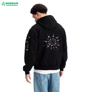 Sweat-shirts et sweats à capuche unisexes personnalisés avec logo, style streetwear, en molleton 100 % coton épais ou en tissu éponge français, respirants et à séchage rapide, vente en gros - Product Image 4