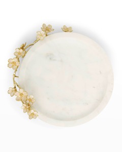 ถาดอลูมิเนียมหินอ่อนสีขาวสีทองหรูหราของตกแต่งบ้านที่ทันสมัยเหมาะสำหรับโชว์ชิ้นกลางเพื่อจัดเสิร์ฟอาหารว่าง - Product Image 5