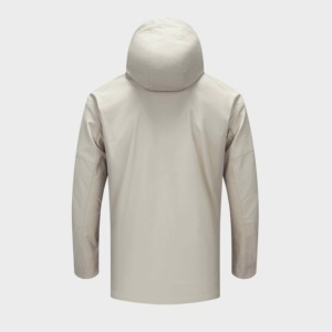 Custom Men's Autumn <b>Hooded</b> <b>Soft</b> <b>Shell</b> Bomber <b>Jacket</b> with Breathable Waterproof Zipper for Running - Product Image 5