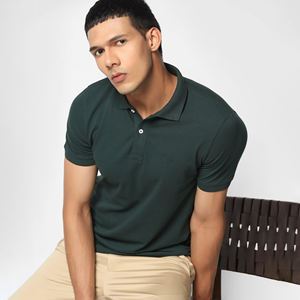 Camiseta de golf ligera de alta calidad para hombre, camiseta de LICRA de poliéster transpirable sólida informal, sensación atlética de talla grande perfecta - Product Image 5