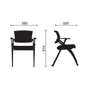 Contemporary Mesh Back Folding <b>Office</b> Chair Adjustable Height Foam & Fabric with Adjustable Headrest by Beema - Product Image 5
