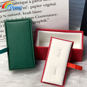 Caja de Clip para Corbata Cuadrada Verde Clásica para Hombre, Precio Bajo, Moda, Gemelos de Una Banda, Cajas de Joyería para Empaque - Product Image 4