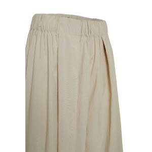 กระโปรงกางเกงขายาวผ้าร่มเอวยางยืดสีเบจ - Product Image 2