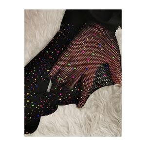 (S-M-L compatibile) colorato lapidato, produzione speciale, flessibile, fantasia collant