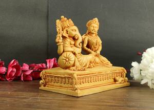 Statue en résine Riddhi Siddhi Ganesh, design Art Déco, faite à la main pour la décoration de la maison et des temples, meilleur cadeau de retour, spécial Diwali - Product Image 5