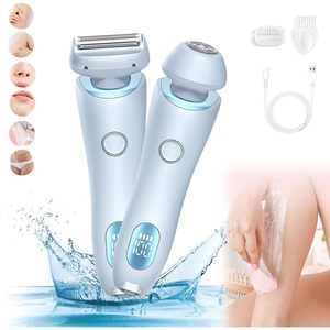 เครื่องโกนขนไฟฟ้าสำหรับผู้หญิง ใบมีดคู่ IPX7 กำจัดขนได้สำหรับขา ใบหน้า บริเวณบิกินี่ ล้างทำความสะอาดได้ สำหรับ RV - Product Image 3