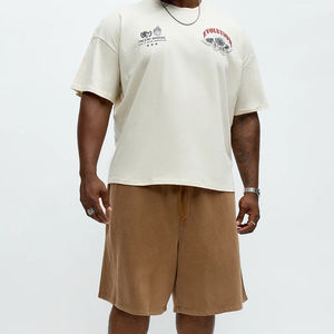 Pantalones Cortos Elásticos para Hombre de Algodón/Poliéster con Bolsillo Lateral y Cordón Ajustable, Acabado Lavado, Ajuste Relajado y Cómodo - Product Image 3