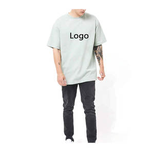 T-shirt personnalisé en microfibre 100% coton, taille plus, t-shirts en coton vierge pour hommes, stock, épaules tombantes, entraînement en salle de sport, haut surdimensionné pour hommes - Product Image 3