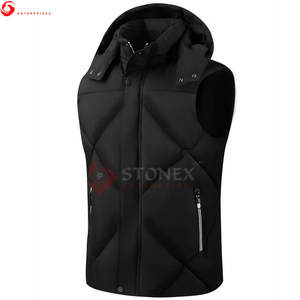 Chaleco Acolchado de Plumón para Hombre, Personalizado con Logotipo, Barato al por Mayor, Cálido para Invierno y Otoño, Talla Grande, Sin Mangas - Product Image 1