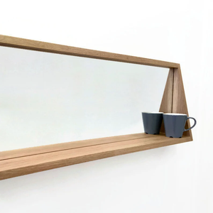 High Quality Modern Oak Rectangular Entryway <b>Mirror</b> with Shelf <b>for</b> <b>Wall</b> Usage at Home <b>for</b> Lobby - Product Image 3