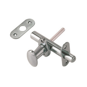 Catenaccio a cremagliera con pomolo B.T. mm.60 Cromo Satinato - Product Image 1