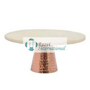 High Quality Gold Plated Finished Metal Top with Wooden Base Fancy Design <b>Cake</b> Stand for <b>Wedding</b> Party Event and Restaurant - Product Image 5