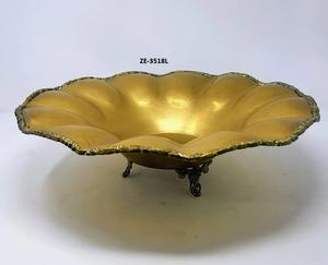 Bol en métal de luxe fini à la main, décoration d'intérieur design, bol d'accentuation avec base polie, en vente, plaqué par Zahid Exports, sûr - Product Image 3