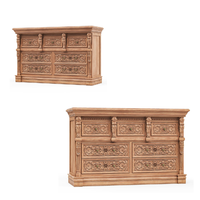 Vente en gros Premium Brisbane en bois d'acajou sculpté à la main Commode de chambre à coucher à 7 tiroirs avec des promesses de construction robustes d'Indonésie