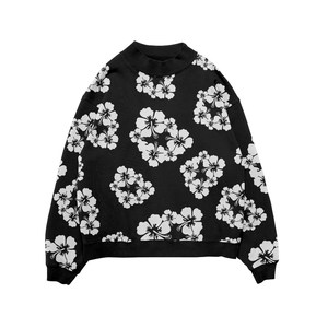 Sudaderas y sudaderas con capucha de talla grande de alta calidad para hombre, sudadera de gran tamaño con cuello redondo para hombre, mezcla de algodón básica - Product Image 4