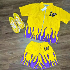 Chándales cortavientos cómodos de alta calidad, chándales de dos piezas transpirables de nailon de corte perfecto, logotipo de impresión personalizado OEM - Product Image 1