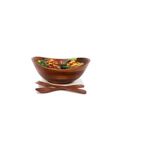 <b>Wood</b> <b>Salad</b> Bowl with <b>Server</b> Set Natural <b>Salad</b> Bowl for Home and Kitchenware and Serving Use - Product Image 5
