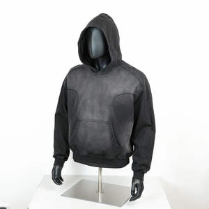 Sudadera con Capucha Estilo Vintage Personalizada, Lavada al Ácido, Secada al Sol, Decolorada por el Sol, Sudadera Extra Grande con Cierre, Gris, Decolorada por el Sol, Lavada al Ácido - Product Image 1