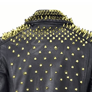 2025 nouvelle mode à la mode pas cher en cuir veste à clous haut de gamme nouveau Design vestes d'hiver à prix raisonnable - Product Image 4