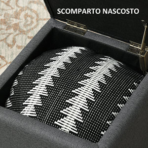 HOMCOM Puf Acolchado de Tela Suave para Sala de Estar y Dormitorio, 39x39x39cm, Gris - Product Image 5